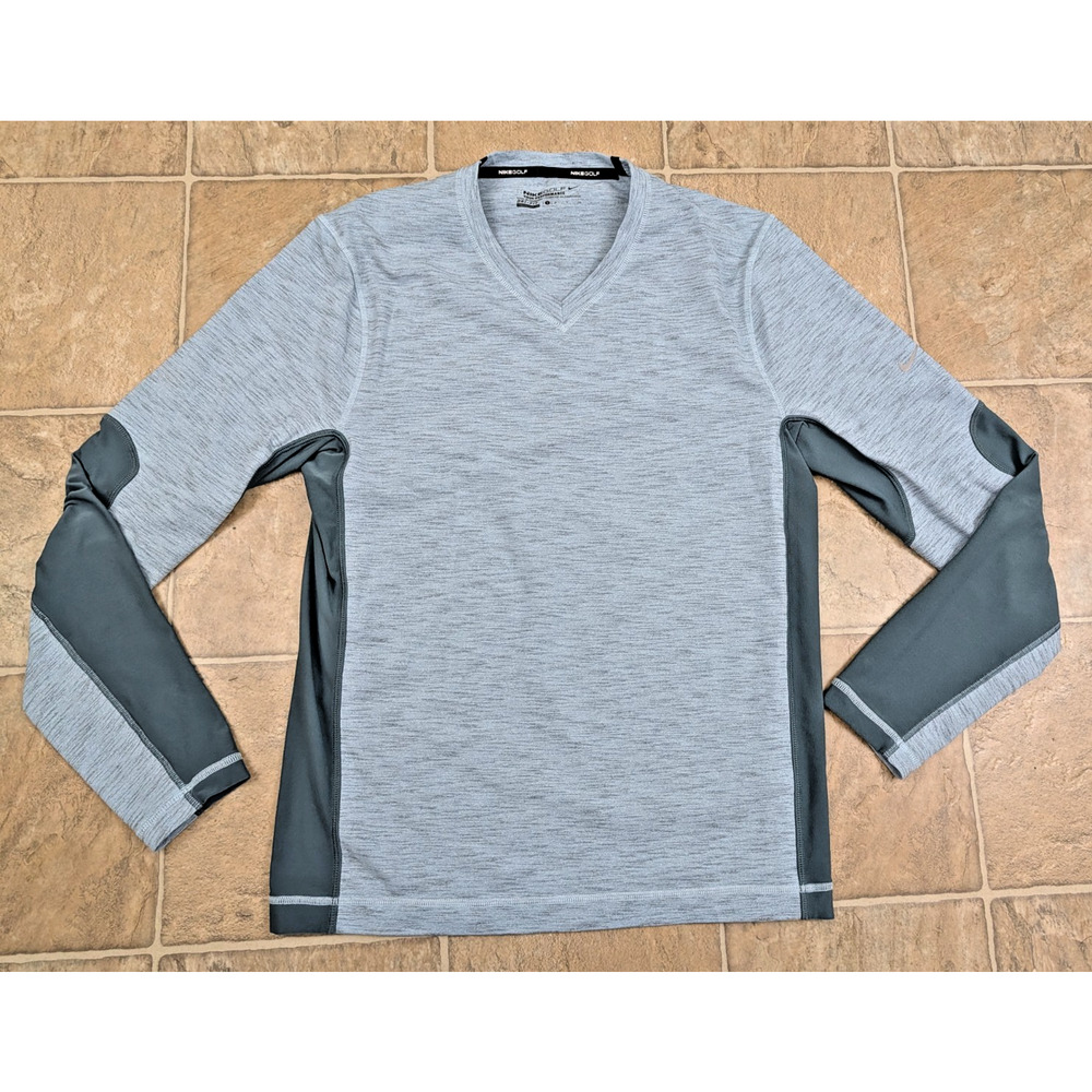 Nike Golf Tour Performance S Top knit stretchy blues long sleeve shirt men 2116